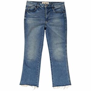 AMO High Rise Kick Crop Jeans Women’s 29 Blue Raw Hem 27 Inseam
